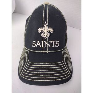 Team Apparel "New Orleans Saints" Trucker Hat Cap Youth Embroidered Black
